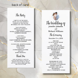 Programa minimal elegante de matrimonio fotográfic