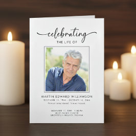 Programa Minimalist Photo Funeral Order of Service Obituary