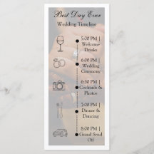 Minimalist Photo Wedding Timeline Flat Program
