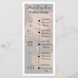 Programa Minimalist Photo Wedding Timeline Flat Program