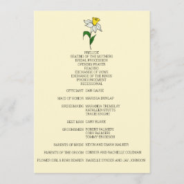 Programa minimalista de Boda de Daffodil