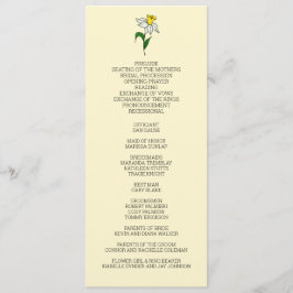 Programa minimalista de Boda de Daffodil