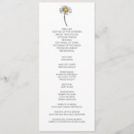 Programa minimalista de Boda de Daisy