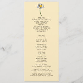 Programa minimalista de Boda de Daisy