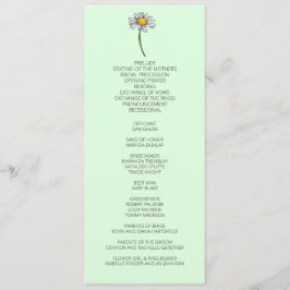 Programa minimalista de Boda de Daisy