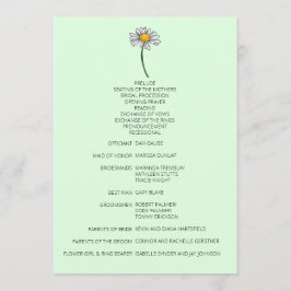 Programa minimalista de Boda de Daisy