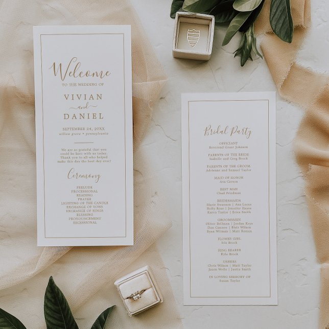 Programa minimalista de Boda de Oro (Subido por el creador)