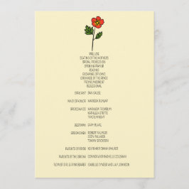 Programa minimalista de Boda de Primrose