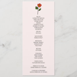 Programa minimalista de Boda de Primrose