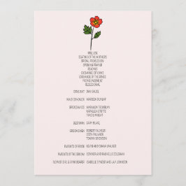 Programa minimalista de Boda de Primrose
