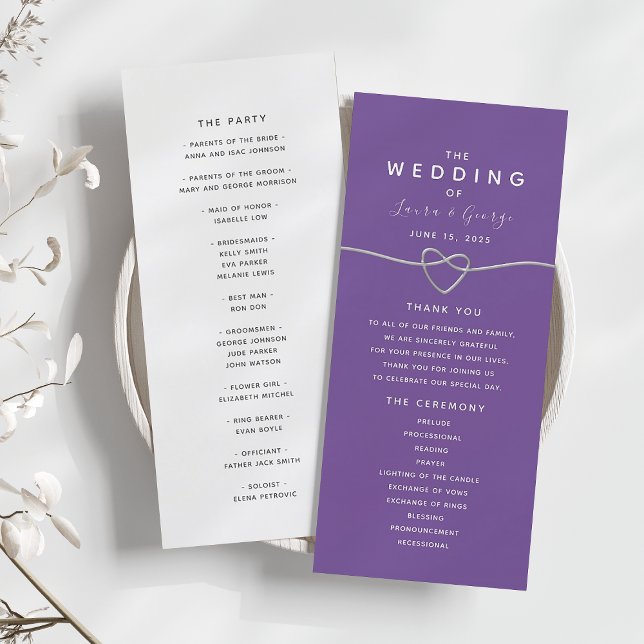 Programa minimalista de Matrimonio Púrpura (Subido por el creador)
