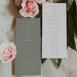 Programa Mínimo de Matrimonio Verde y Blanco Sage