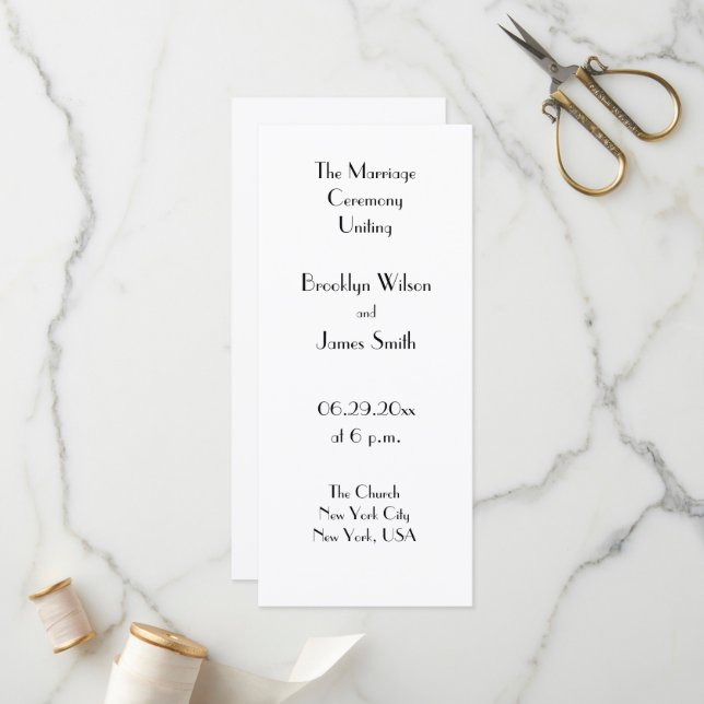 Programa Mínimo Deco de Matrimonio Blanco (Anverso/Reverso In Situ)