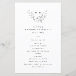 Programa mínimo formal de matrimonio en monograma