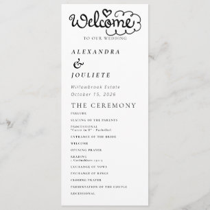 Programa Mínimo Moderno De Boda Orden De Eventos