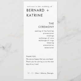 Programa Mínimo Moderno De Boda Orden De Eventos