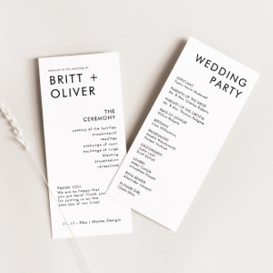 Programa Mínimo Moderno De Boda Orden De Eventos