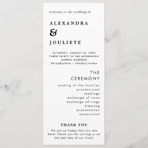 Programa Mínimo Moderno De Boda Orden De Eventos