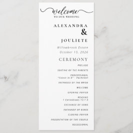 Programa Mínimo Moderno De Boda Orden De Eventos