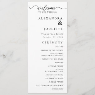 Programa Mínimo Moderno De Boda Orden De Eventos