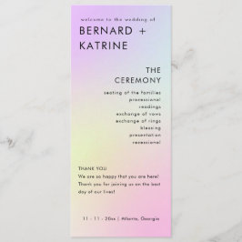 Programa Mínimo Moderno De Boda Orden De Eventos