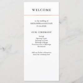 Programa Mínimo moderno | Faux Rosa Gold Border