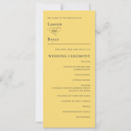 Programa Mínimo Simple de Boda Amarilla con Limón 