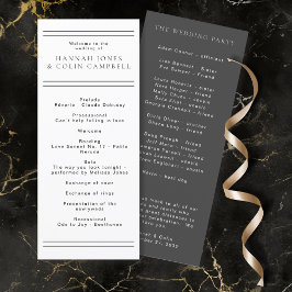 Programa Moda moderna Tipografía en blanco y negro