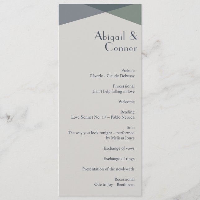 Programa Moda Resumen de la Marina Geométrica Dusty Blue (Anverso)