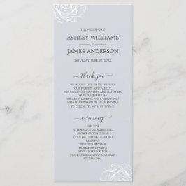 Programa Moda Rosa Floral Hielo Azul Boda Mínimo Simple