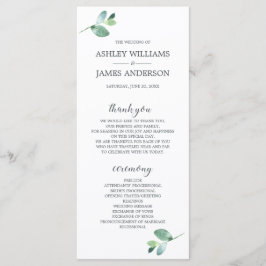 Programa Moda Script Eucalyptus Foliage Boda mínimo