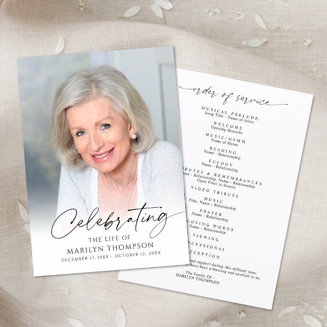 Programa Modern Celebration of Life Photo Memorial Funeral (Subido por el creador)