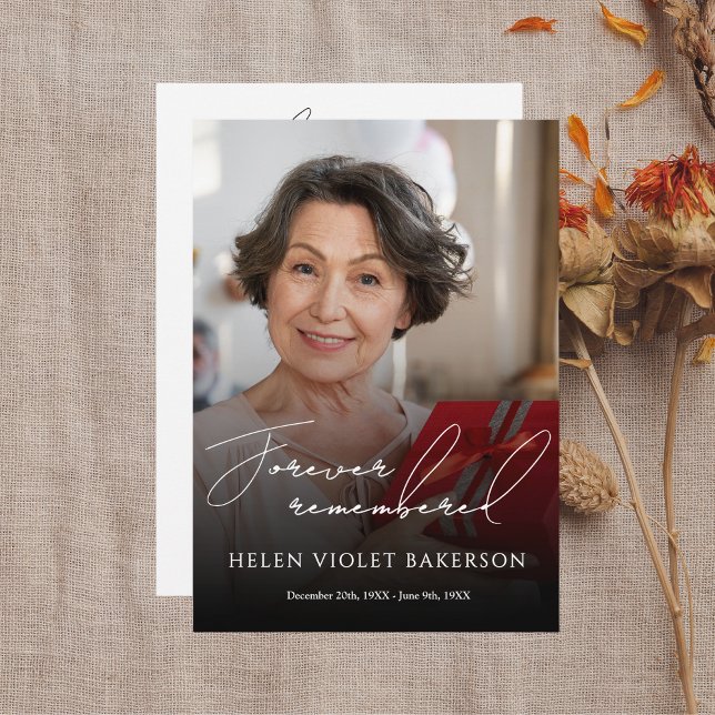 Programa Modern Elegant Script Photo Funeral Flat (Subido por el creador)