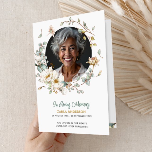 Programa Modern Folded 4-Page 3-Photo Celebration of Life P (Subido por el creador)