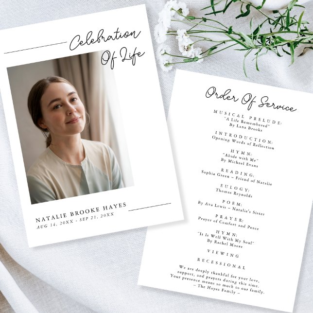 Programa Moderna celebración de guión del funeral de la vid (Subido por el creador)