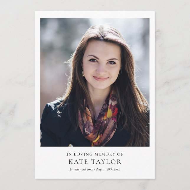 Programa Moderna Celebración De La Vida En El Memorial De L (Anverso)