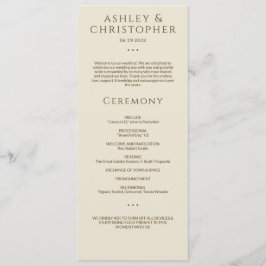 Programa Moderna ceremonia mínima de Boda de Bronce y Oro