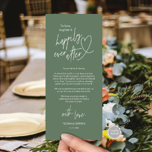 Programa Moderna, linda, Boda, configuración Gracias Tarjet