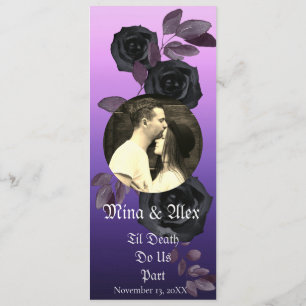 Programa Moderno Boda de fotografía de Rosa negro morado