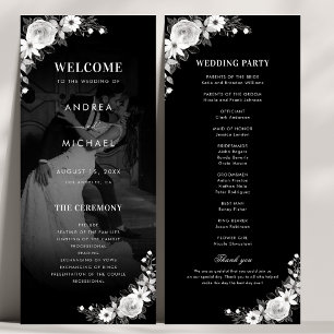 Programa Moderno Boda floral gótico oscuro de foto tembloro