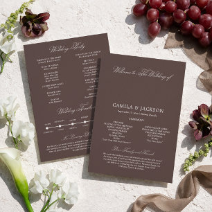 Programa Moderno de Aplanado de Boda Marrón