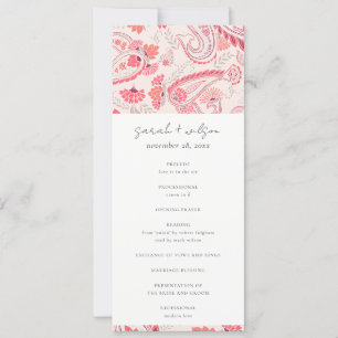 Programa moderno de bodas para la tipografía de la
