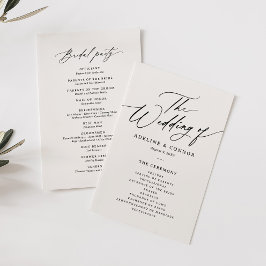 Programa moderno de casamiento de caligrafía Minim
