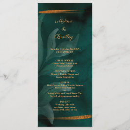 programa moderno de hojas y verde esmeralda