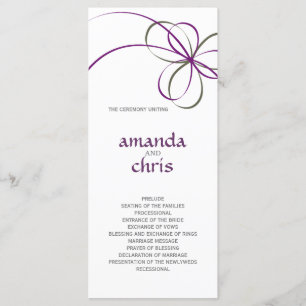 Programa moderno de la boda de la cinta