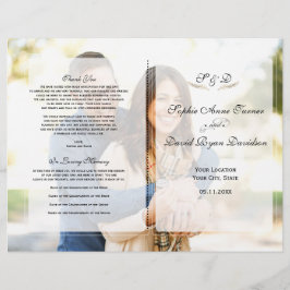 Programa moderno de matrimonio geométrico con foto