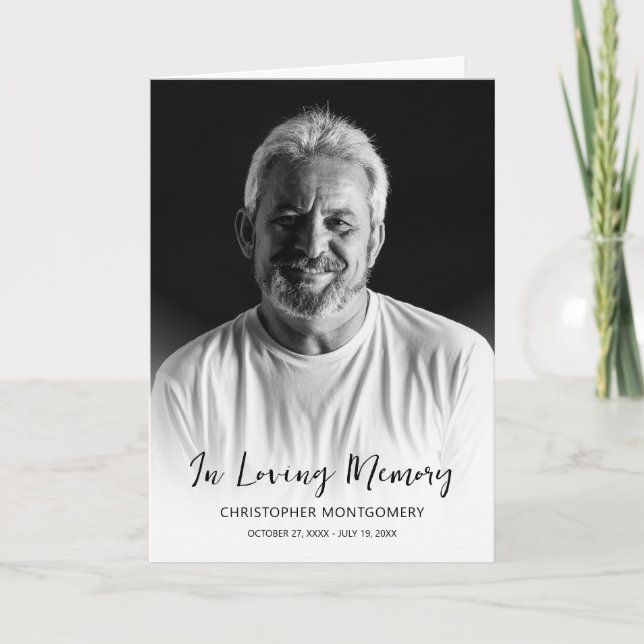 Programa Moderno En La Foto De Memoria Amable Funeral Dobla (Anverso)