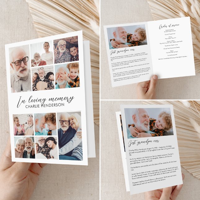 Programa Moderno Funeral Doble de 12 Fotos En Memoria Queri (Subido por el creador)