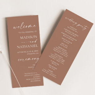 Programa Moderno Minimalista elegante Mocha Mousse Boda