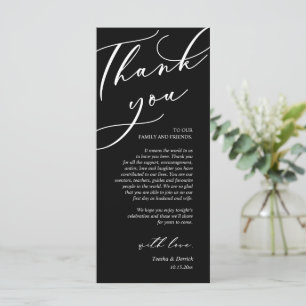 Programa Moderno Romance Dinner Place Setting Gracias Card